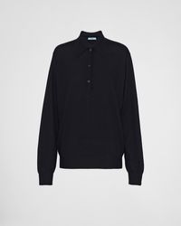 Prada - Cashmere Polo Shirt - Lyst