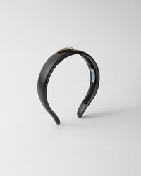 Prada - Leather Headband - Lyst