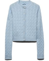 Prada - Re-Cashmere Cardigan, Sapphire - Lyst