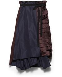 Prada - Faille Patchwork Skirt - Lyst