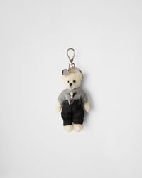 Prada - Ciondolo Da Borsa Teddy Con Anello - Lyst