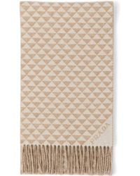 Prada - Symbole Double Wool And Cashmere Scarf - Lyst