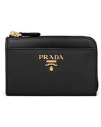 Prada - Saffiano Leather Keychain - Lyst