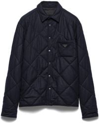 Prada - Padded Cashmere Shirt - Lyst