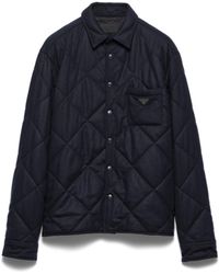 Prada - Camicia Trapuntata - Lyst