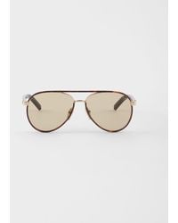 Prada - Sunglasses With The Iconic Metal Plaque - Lyst