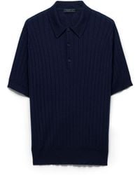 Prada - Cashmere And Silk Polo Shirt - Lyst