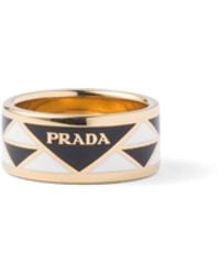 Prada - Enameled Metal Ring - Lyst