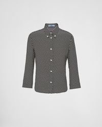 Prada - Marocain Polka-Dot Shirt - Lyst