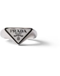 Prada - Enameled Metal Ring, Size - Lyst