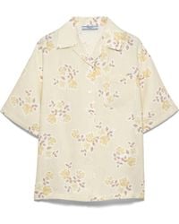 Prada - Floral Print Old Linen Shirt - Lyst
