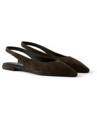 Prada - Suede Ballerinas - Lyst