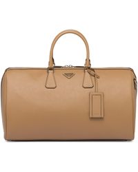 Prada - Bolsa De Lona En Piel Saffiano - Lyst
