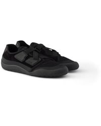 Prada - Speedrock Leather And Mesh Fabric Sneakers, Size 5,5 - Lyst