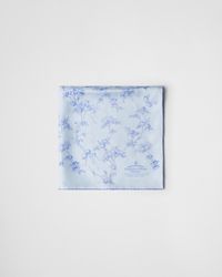 Prada - Printed Silk-Twill Foulard - Lyst