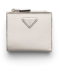Prada - Small Saffiano Leather Wallet - Lyst