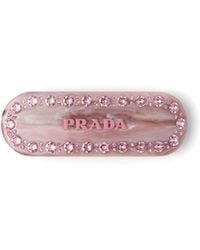 Prada - Logo-Lettering Hair Clip - Lyst