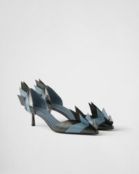 Prada - Two-Tone Patent Leather D'Orsay Pumps - Lyst