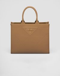 Prada - Medium Leather Symbole Bag With Topstitching - Lyst