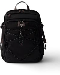 Prada - Speedrock Re-Nylon And Leather Backpack - Lyst