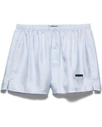 Prada - Silk Boxer Shorts - Lyst