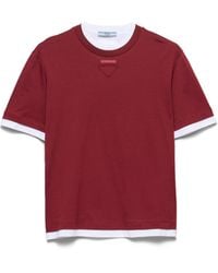 Prada - Cotton Layered T-Shirt - Lyst