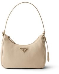 Prada - Re-Edition 2005 Nubuck And Saffiano Leather Mini-Bag - Lyst