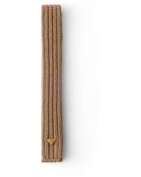Prada - Wool Scarf, Camel - Lyst