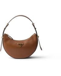 Prada - Arqué Mini Leather Shoulder Bag - Lyst