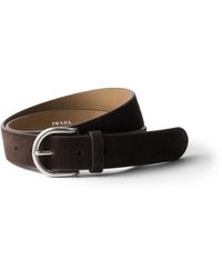 Prada - Gürtel Aus Wildleder, Herren, Größe - Lyst