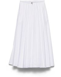 Prada - Reversible Cotton Jersey And Re-Nylon Circle Skirt - Lyst