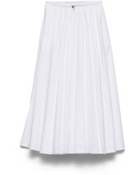 Prada - Falda Circular Reversible De Jersey De Algodón Y Re-Nylon, Mujer, Talla - Lyst