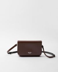 Prada - Brushed Leather Mini-Bag With Shoulder Strap - Lyst