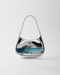 Prada - Cleo Printed Brushed Leather Shoulder Bag - Lyst