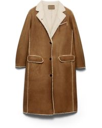 Prada - Shearling Coat - Lyst