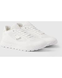Prada Prax 2.0 Fabric And Mesh Sneakers in White | Lyst