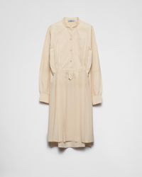 Prada Jacquard Crêpe De Chine Pajamas in Blue | Lyst UK