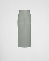 Prada - Nappa Leather Skirt - Lyst