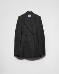 Prada - Double-Breasted Vintage-Look Rush Stitch Jacket - Lyst