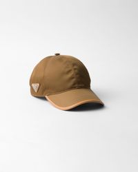 Prada - Re-Nylon And Leather Baseball Cap - Lyst