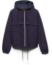 Prada - Hooded Technical Fabric Blouson Jacket - Lyst
