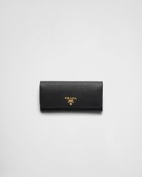 Prada - Large Saffiano Leather Wallet - Lyst