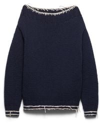 Prada - Wool Boat-Neck Sweater - Lyst