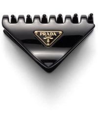 Prada - Claw Clip With Triangle Logo - Lyst
