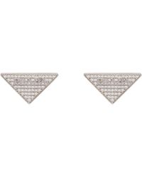Prada - Orecchini Con Zirconi Crystal Logo Jewels, Donna - Lyst
