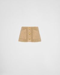 Prada - Shearling Skirt - Lyst