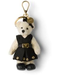 Prada - Ciondolo Portachiavi Teddy Con Anello - Lyst