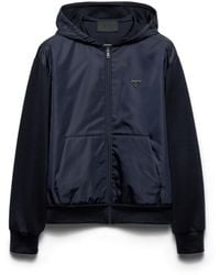 Prada - Technical Cotton And Re-Nylon Hoodie - Lyst