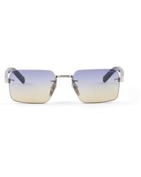 Prada - Sunglasses With The Iconic Metal Plaque - Lyst
