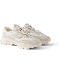 Prada - Mesh Fabric And Suede Sneakers - Lyst